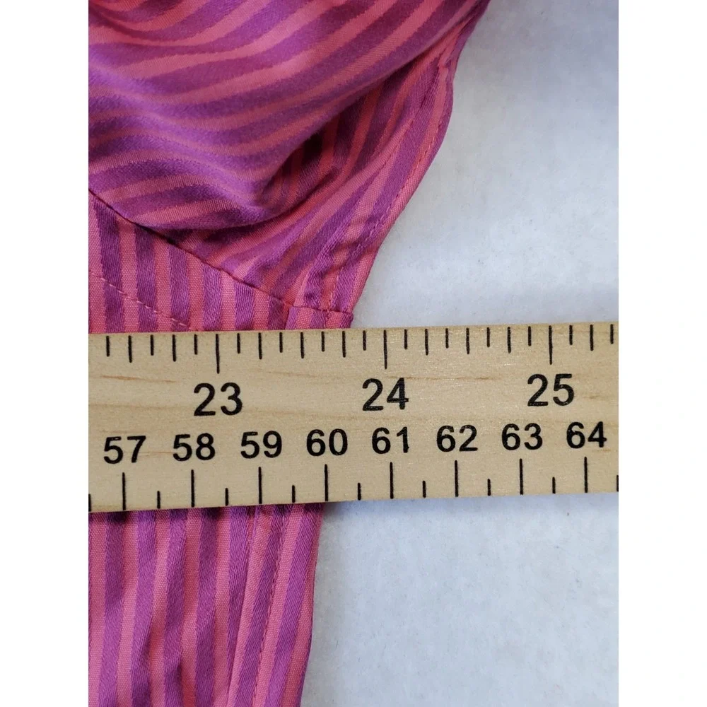 Robert Graham Dress Shirt L Pink Stripe Long Sleeve‎ Button Up